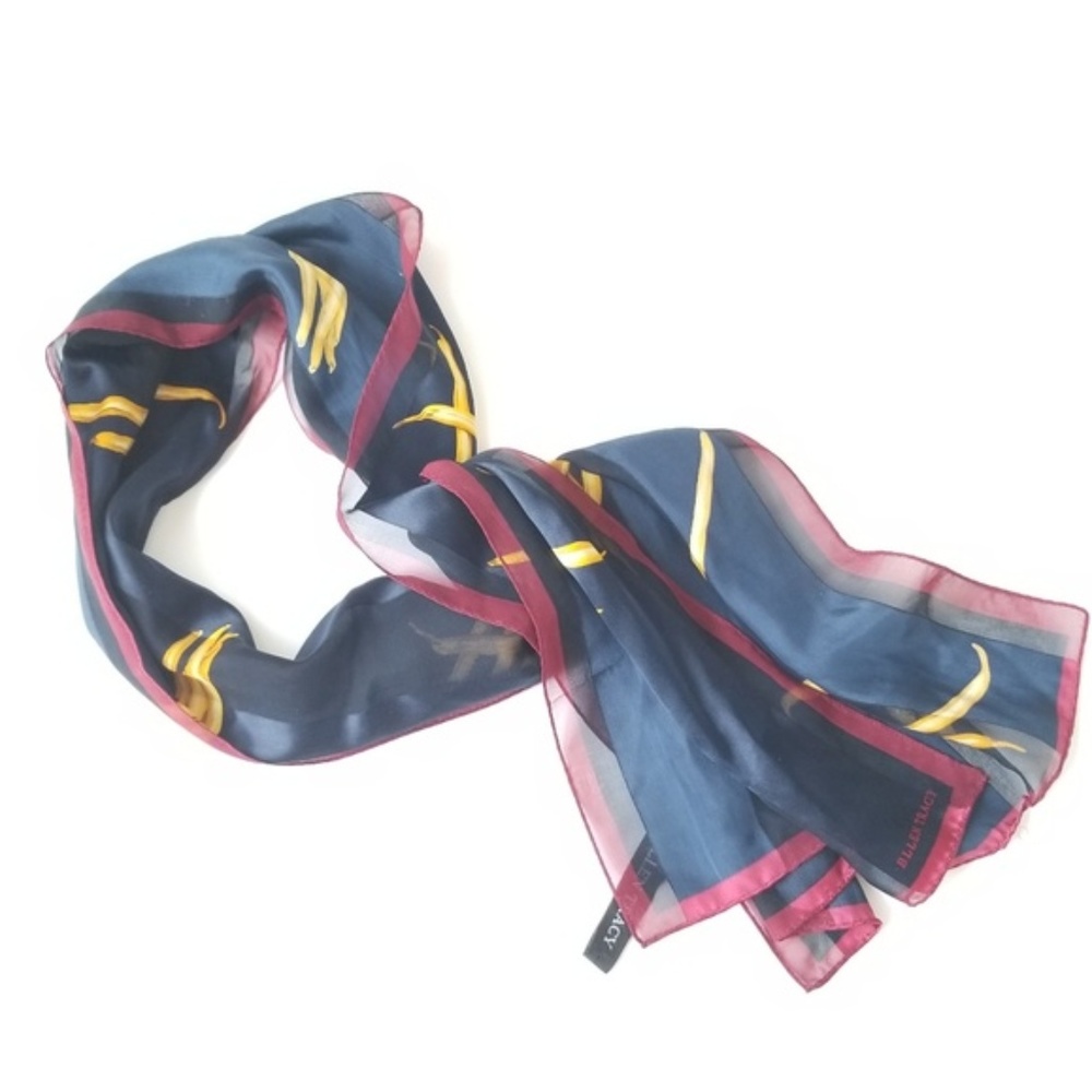 100% silk neck scarf/ bag scarf -LC - Picture 1 of 5